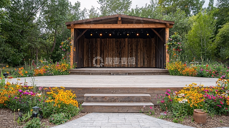 高清大图下载【趣麦麦图】户外木制舞台