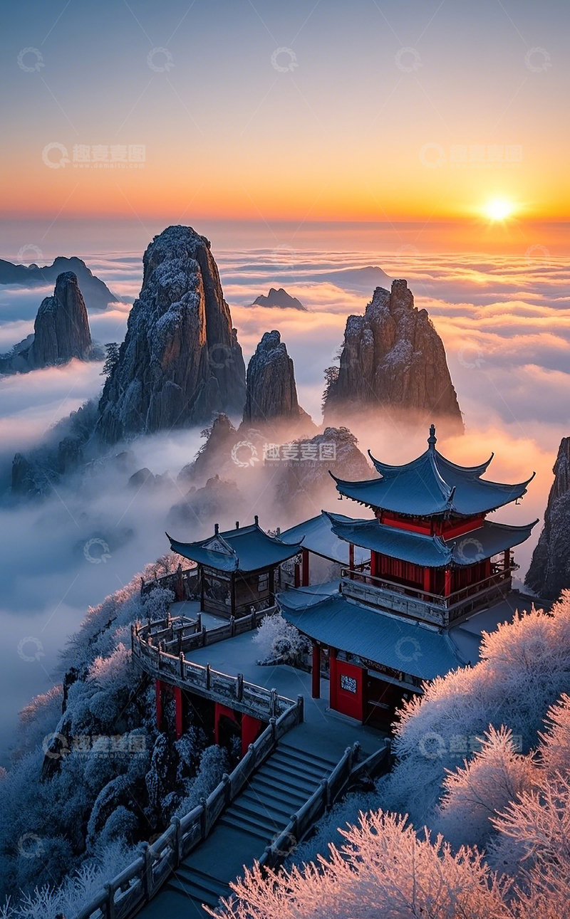高清大图下载【趣麦麦图】高山云海风景3