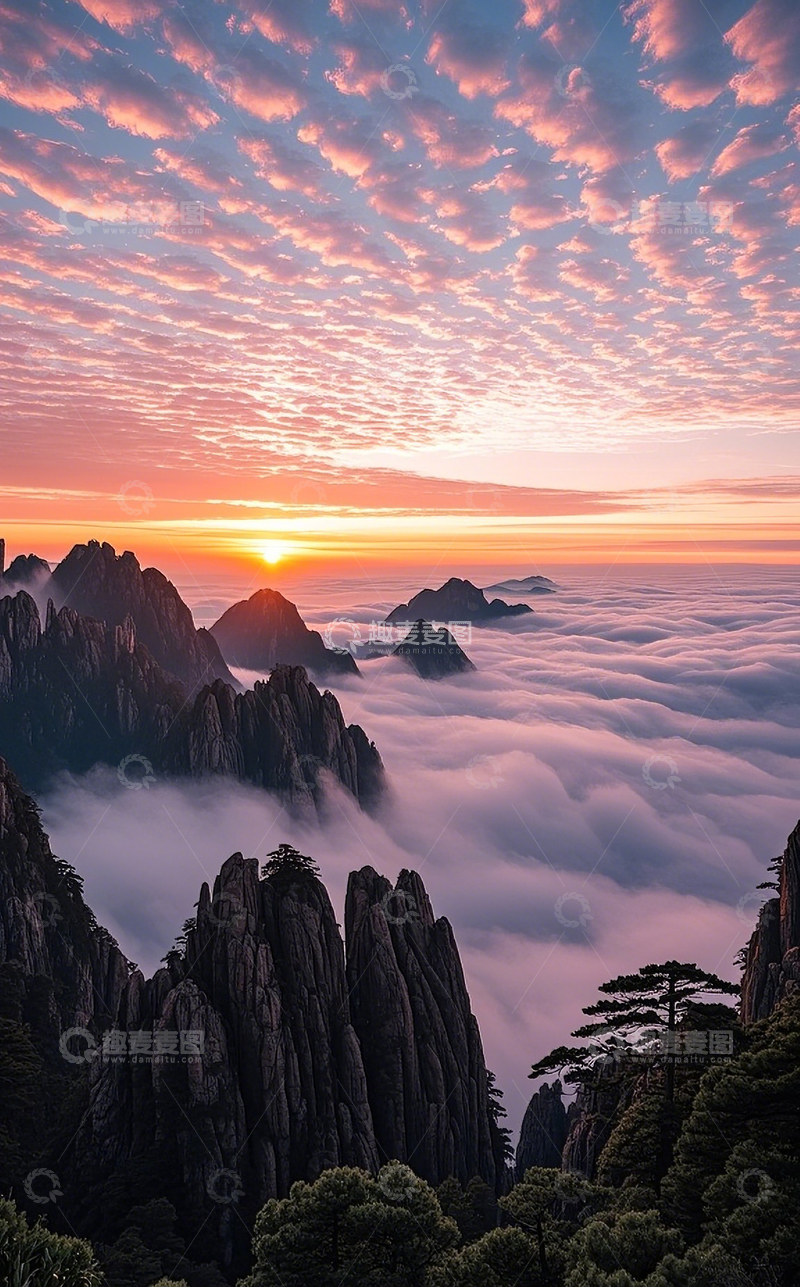 高清大图下载【趣麦麦图】高山云海风景1