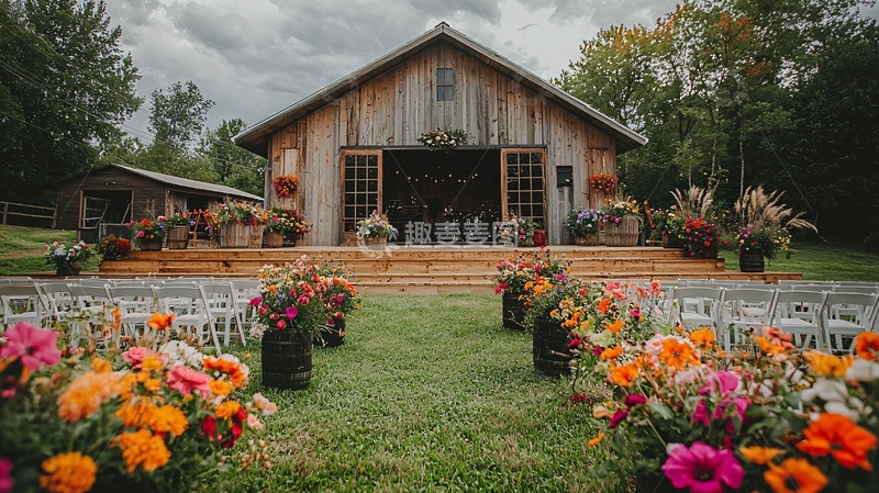 高清大图下载【趣麦麦图】乡村谷仓婚礼场景