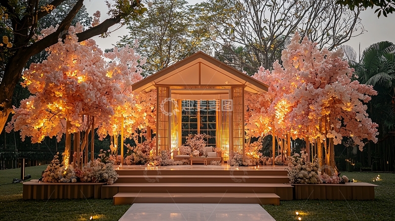 高清大图下载【趣麦麦图】浪漫花园婚礼舞台