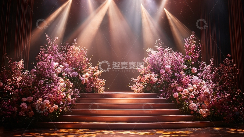 高清大图下载【趣麦麦图】舞台鲜花装饰