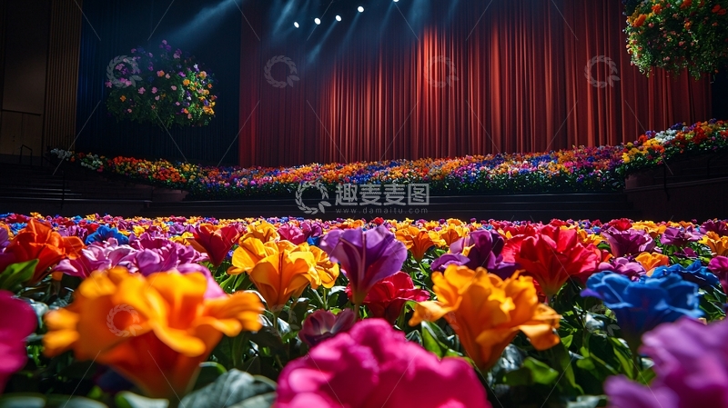高清大图下载【趣麦麦图】舞台上的花海