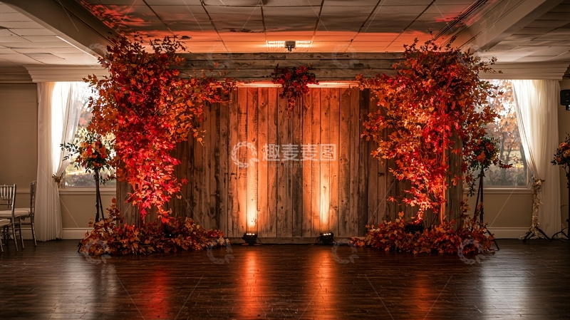 高清大图下载【趣麦麦图】秋季色调婚礼舞台