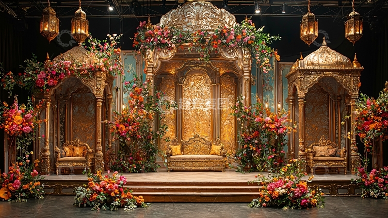 高清大图下载【趣麦麦图】华丽舞台背景