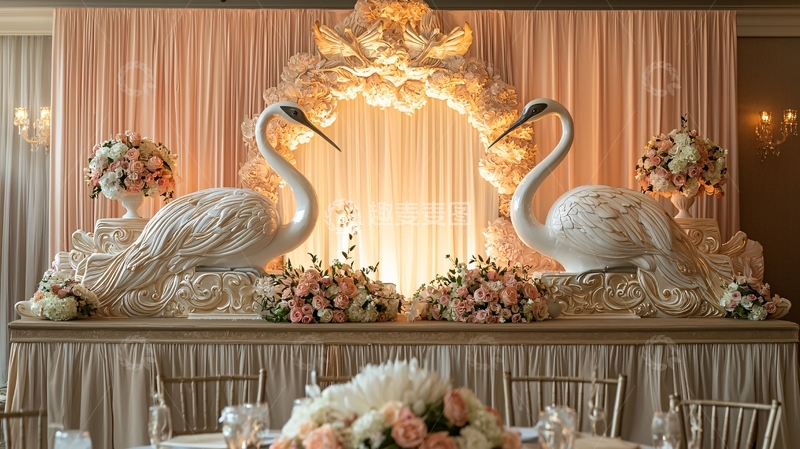 高清大图下载【趣麦麦图】婚礼天鹅装饰