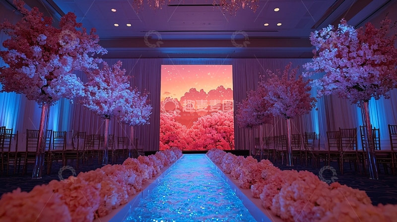 高清大图下载【趣麦麦图】粉色主题婚礼舞台