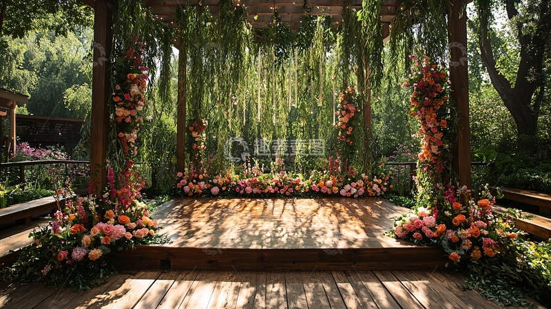 高清大图下载【趣麦麦图】森林中的浪漫婚礼现场