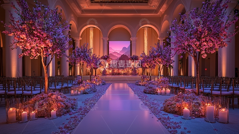 高清大图下载【趣麦麦图】浪漫紫色婚礼现场