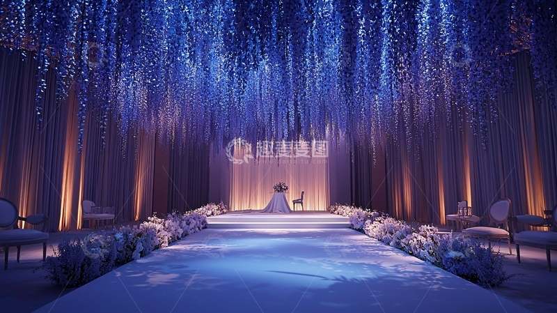 高清大图下载【趣麦麦图】蓝色星光婚礼场景