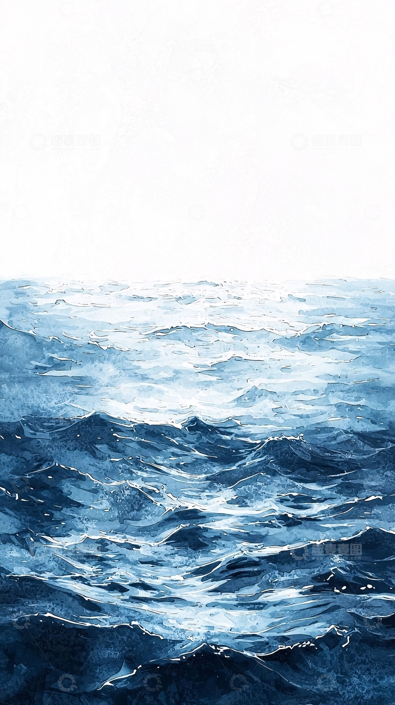 高清大图下载【趣麦麦图】波光粼粼的蓝色海洋