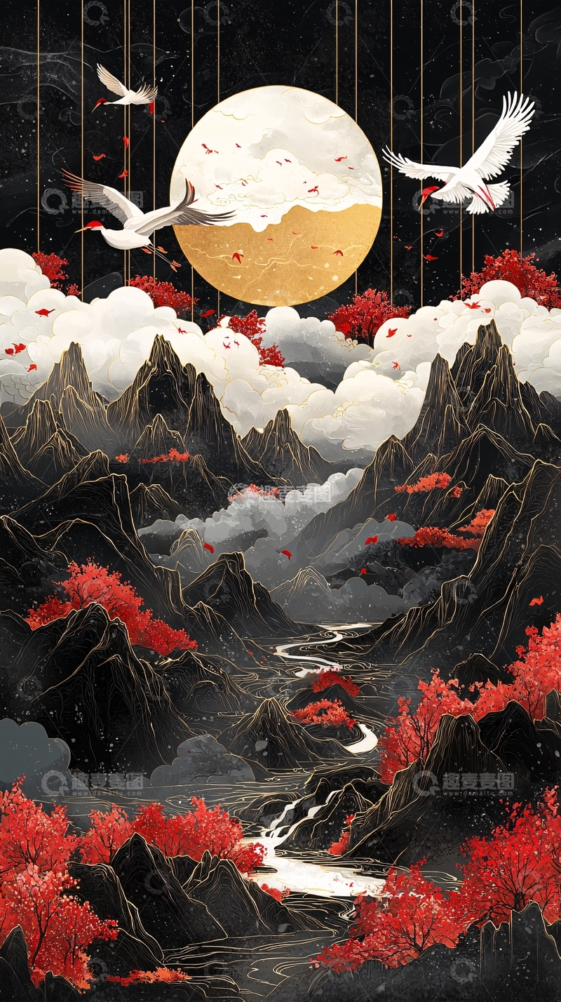 高清大图下载【趣麦麦图】山水画高清图片