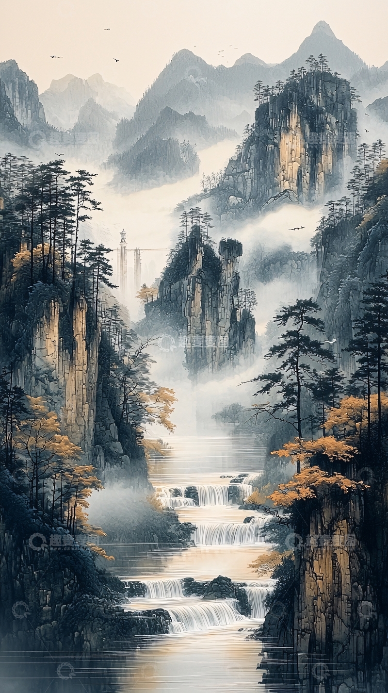 高清大图下载【趣麦麦图】水墨山水风景11