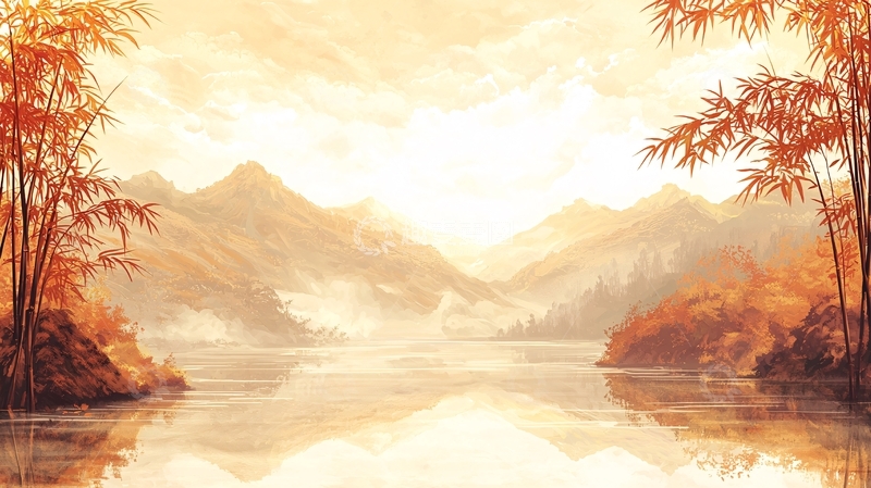 高清大图下载【趣麦麦图】山水画意境高清图片