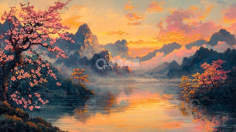 高清大图下载【趣麦麦图】山水画高清图片