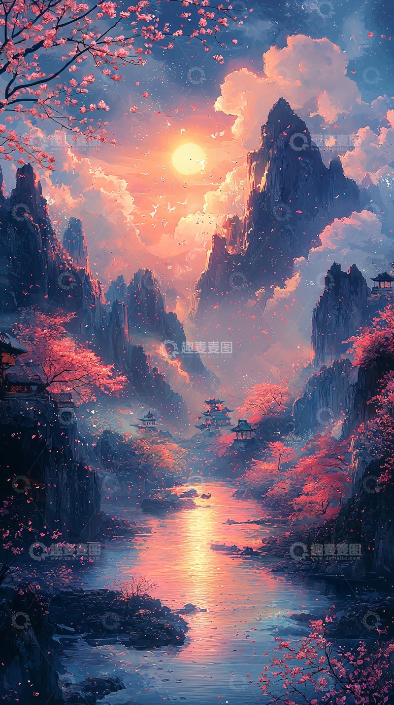 高清大图下载【趣麦麦图】梦幻山水高清图片