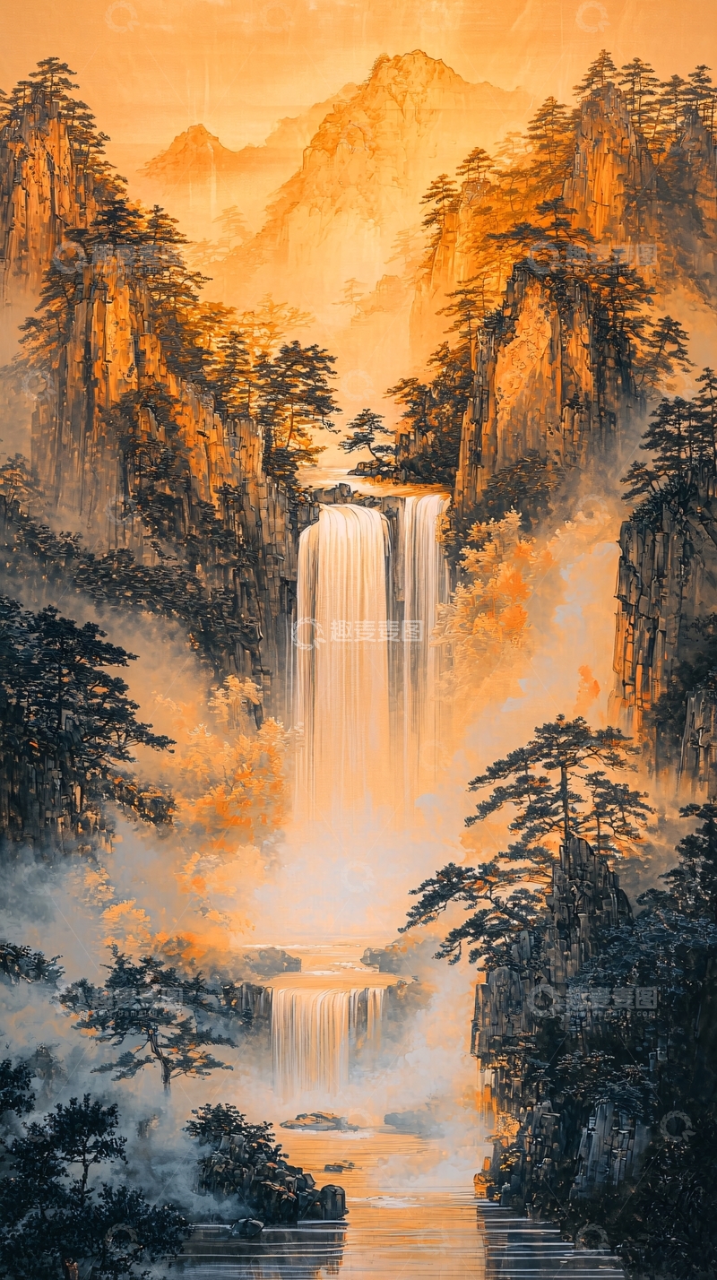 高清大图下载【趣麦麦图】山水画高清图片