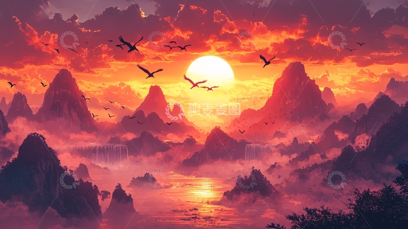 高清大图下载【趣麦麦图】山峦叠嶂高清图片