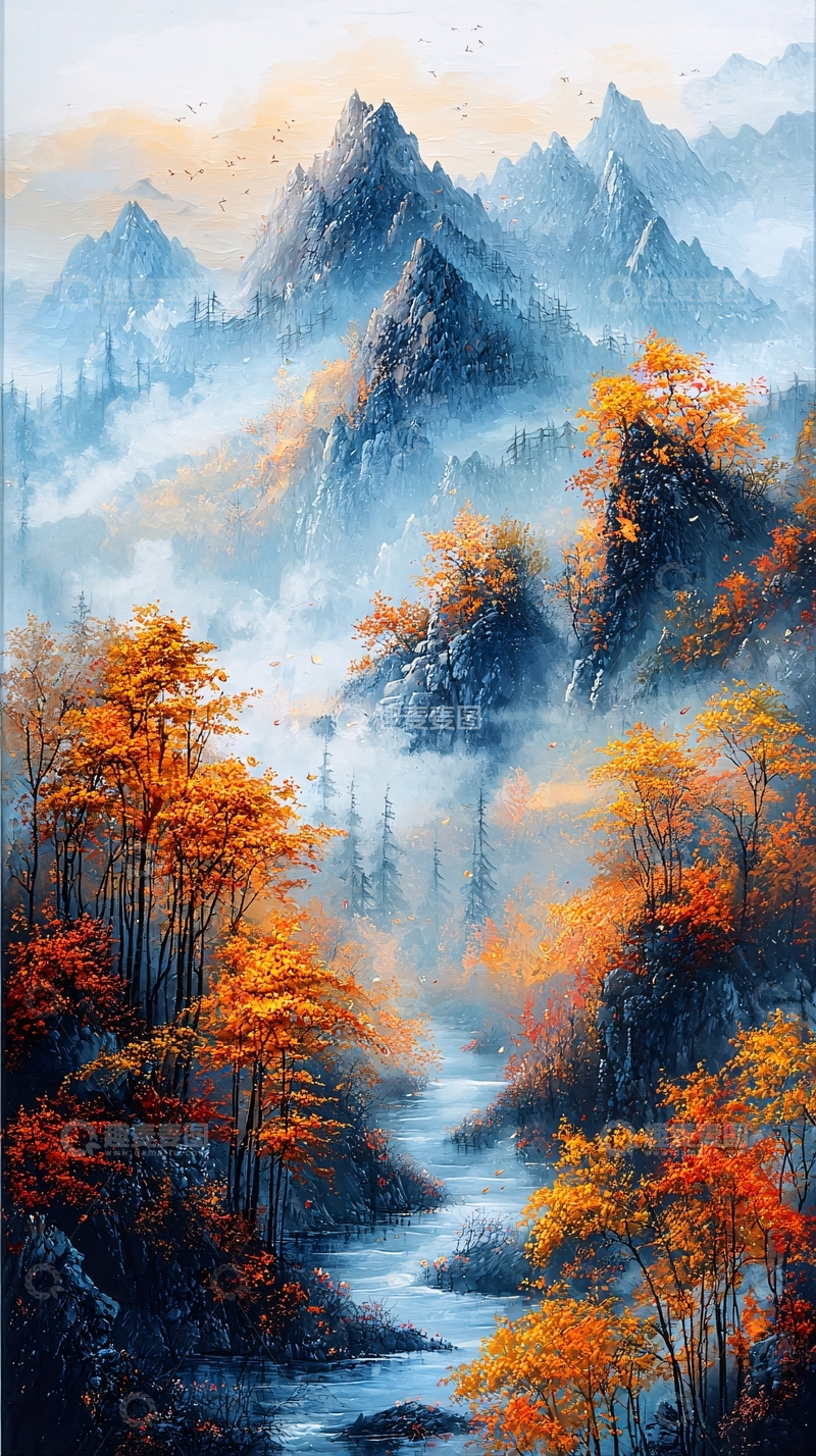 高清大图下载【趣麦麦图】秋季山水高清图片