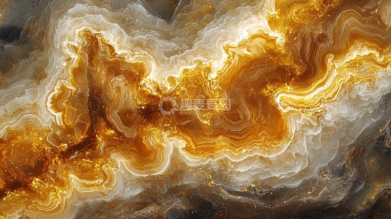 高清大图下载【趣麦麦图】金色与白色交织纹理