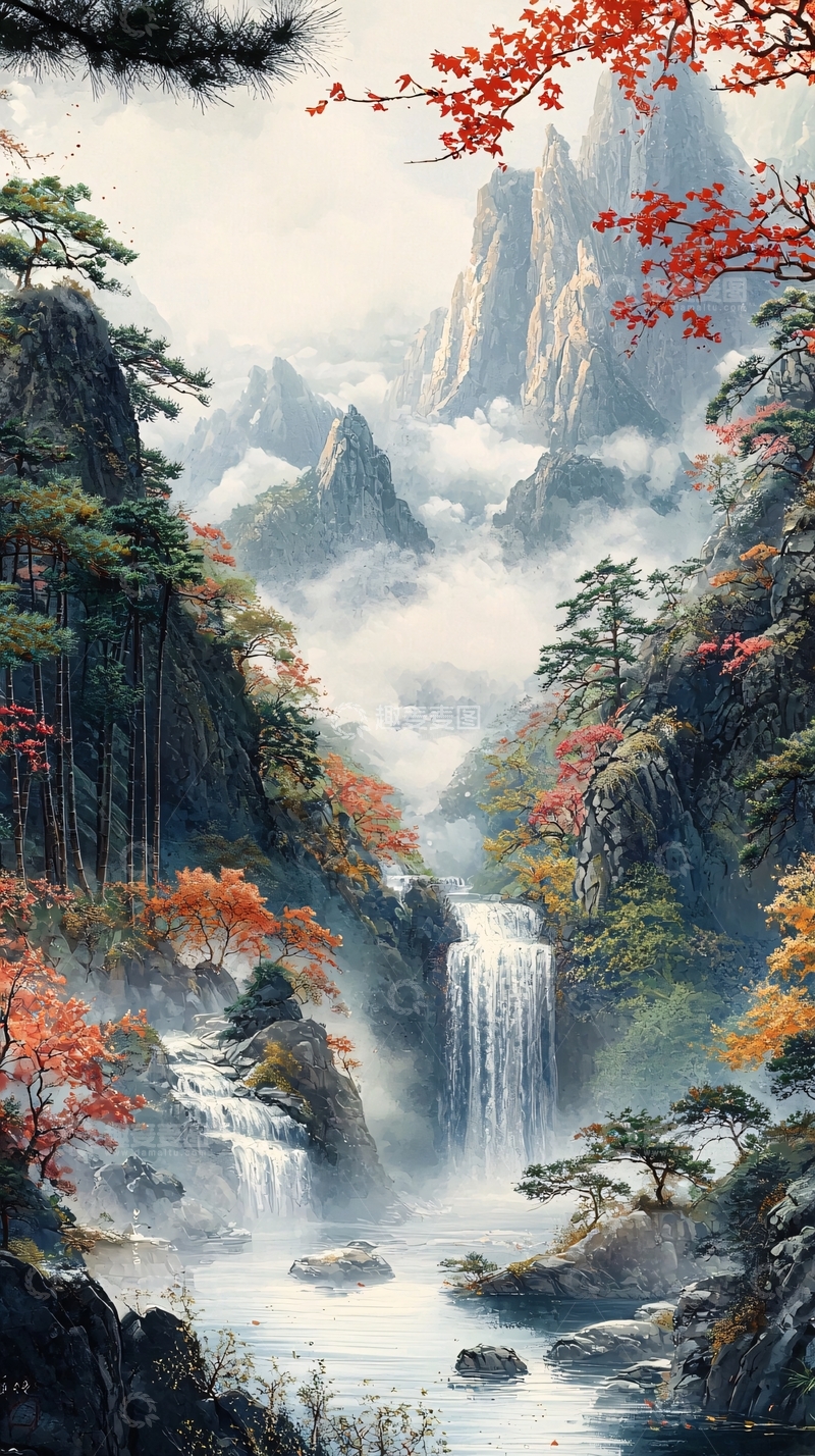 高清大图下载【趣麦麦图】水墨山水高清图片