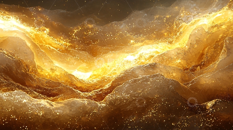 高清大图下载【趣麦麦图】金色光芒的山脉河流