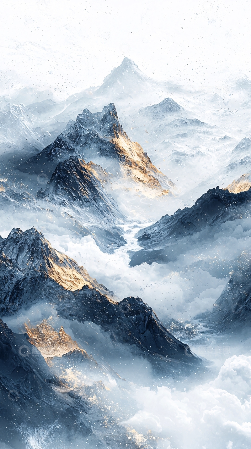 高清大图下载【趣麦麦图】雾气缭绕的山峰