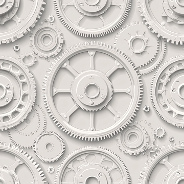 白色齿轮机械装置