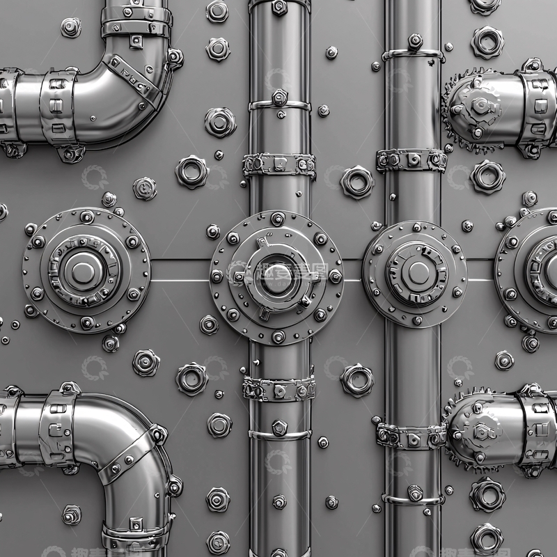 高清大图下载【趣麦麦图】金属管道铆钉