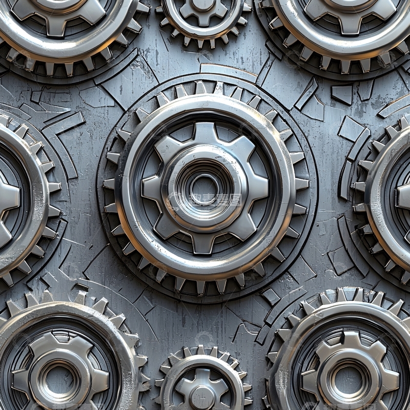 高清大图下载【趣麦麦图】金属齿轮的机械结构