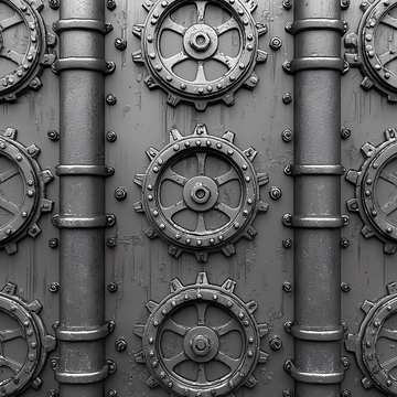 工业风格齿轮管道背景