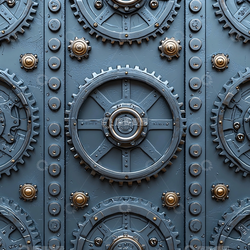 高清大图下载【趣麦麦图】齿轮机械的复杂构造