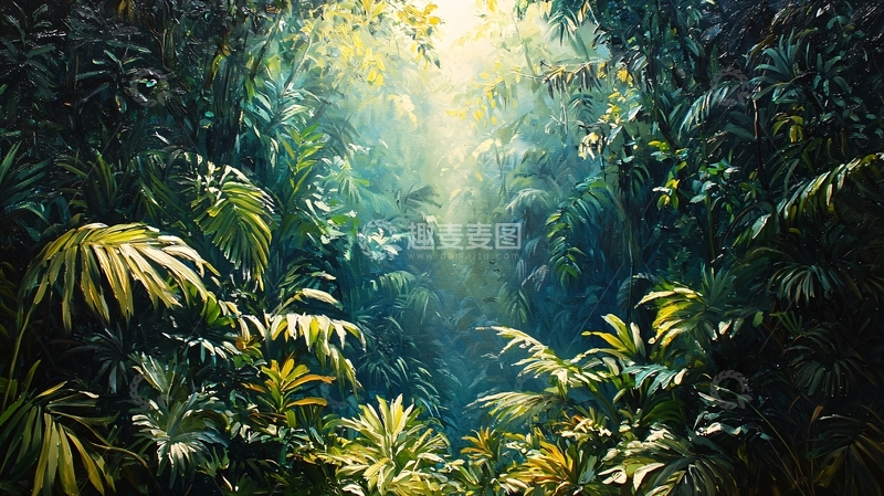 高清大图下载【趣麦麦图】茂密的热带雨林景观