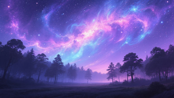 紫红色星空背景