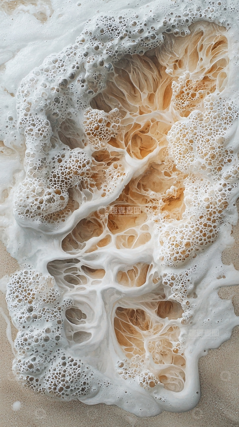 高清大图下载【趣麦麦图】海浪泡沫的特写