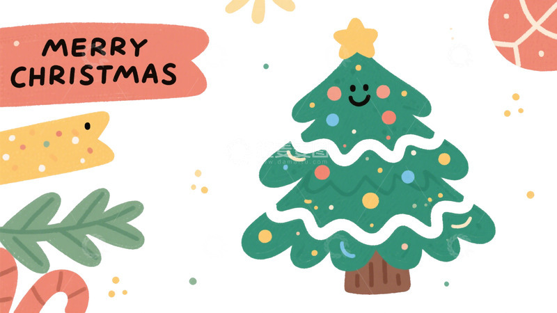 高清大图下载【趣麦麦图】圣诞节圣诞树7