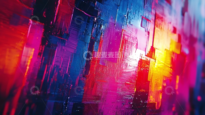 高清大图下载【趣麦麦图】抽象色彩笔触纹理
