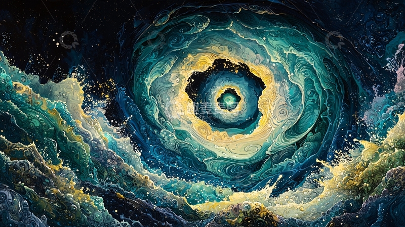 高清大图下载【趣麦麦图】漩涡星云抽象艺术