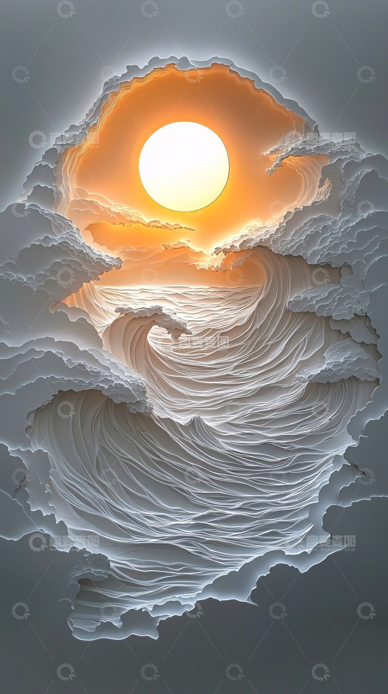 高清大图下载【趣麦麦图】云层之上的太阳光辉