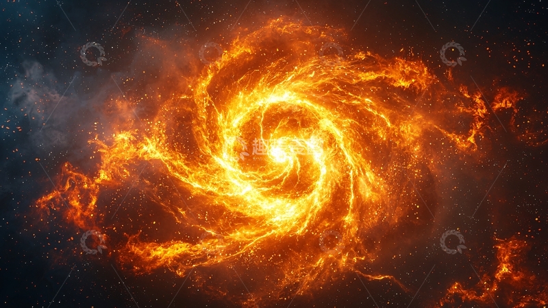高清大图下载【趣麦麦图】火焰般的宇宙漩涡