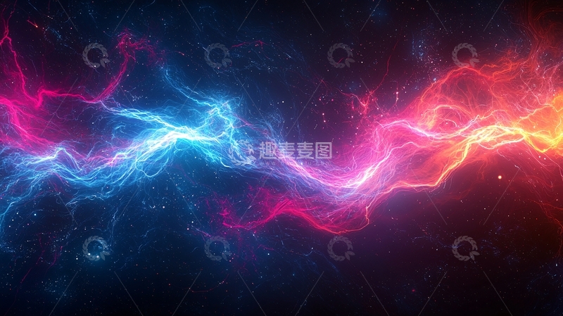 高清大图下载【趣麦麦图】能量流动色彩梦幻背景