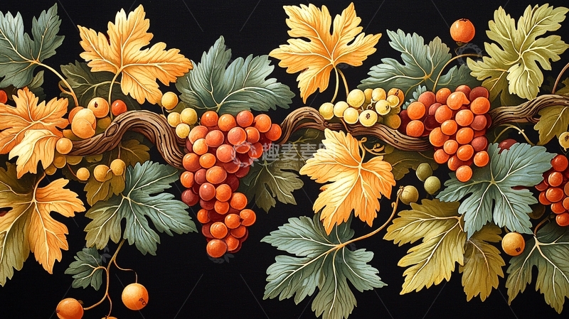 高清大图下载【趣麦麦图】葡萄藤蔓高清图片