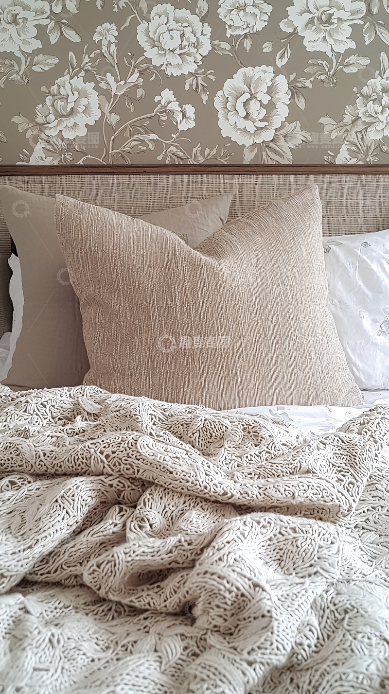 高清大图下载【趣麦麦图】舒适的米色调卧室