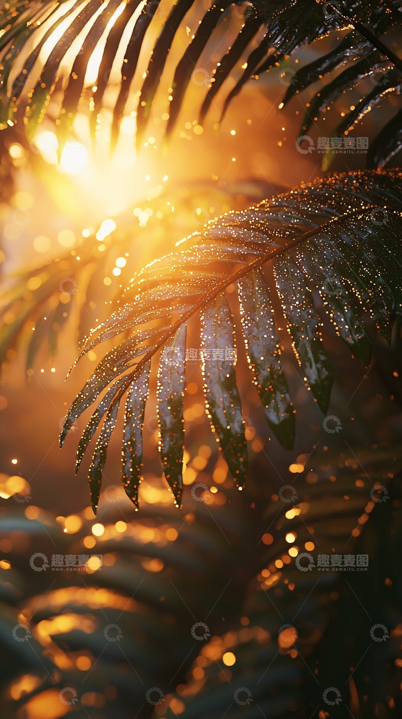 高清大图下载【趣麦麦图】阳光下的蕨类植物