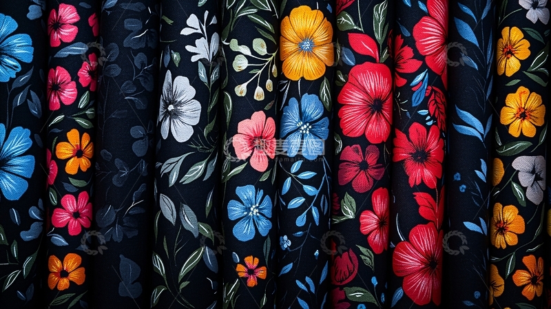 高清大图下载【趣麦麦图】鲜艳花朵的暗色背景