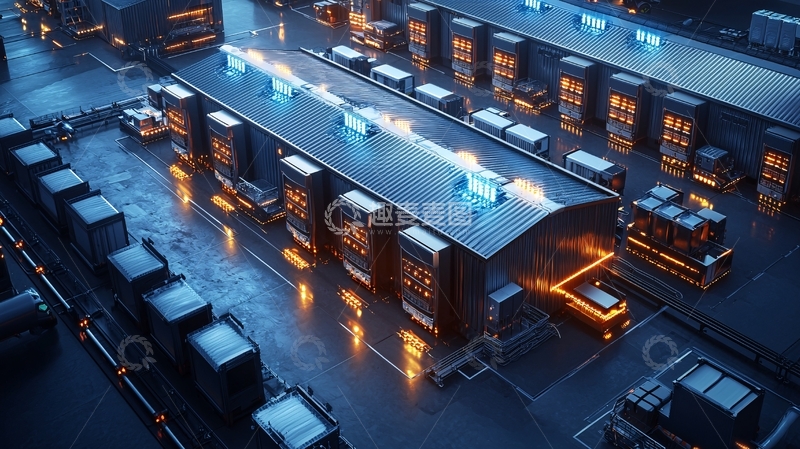 高清大图下载【趣麦麦图】未来感仓库外景