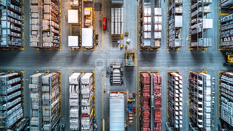 高清大图下载【趣麦麦图】仓库内部俯瞰视角