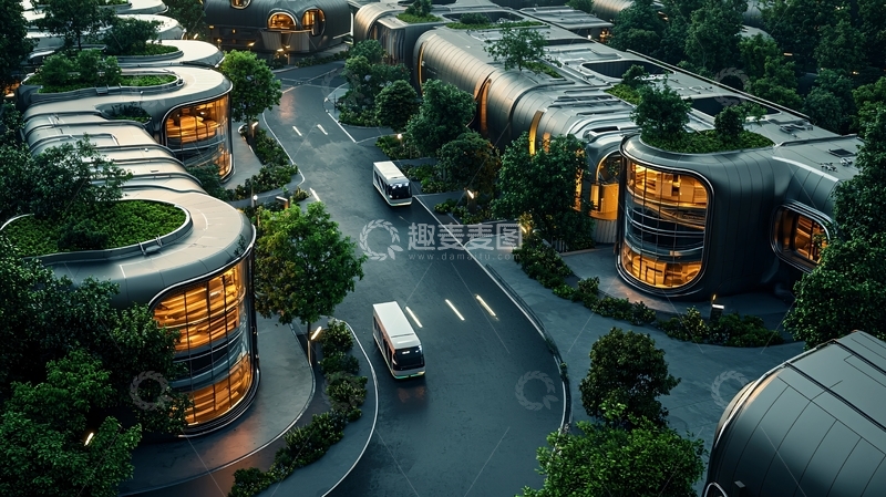 高清大图下载【趣麦麦图】未来主义城市景观