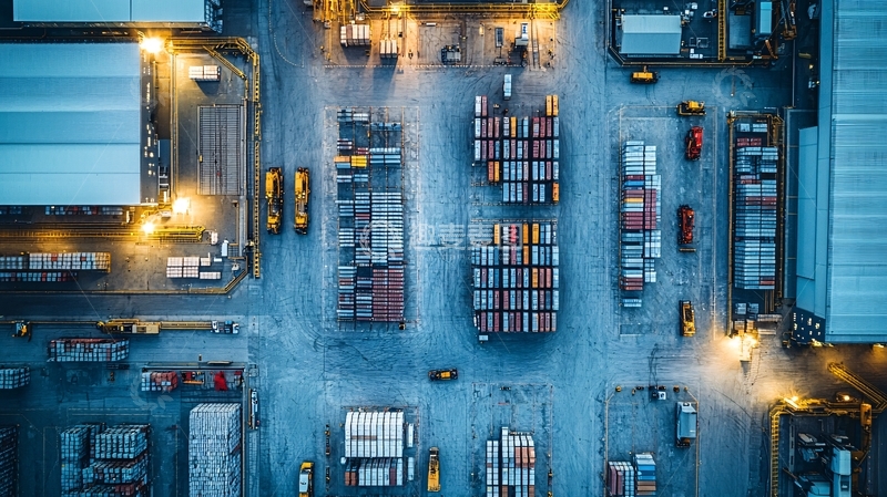 高清大图下载【趣麦麦图】-港口夜景鸟瞰图