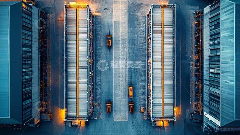高清大图下载【趣麦麦图】集装箱堆场鸟瞰视角